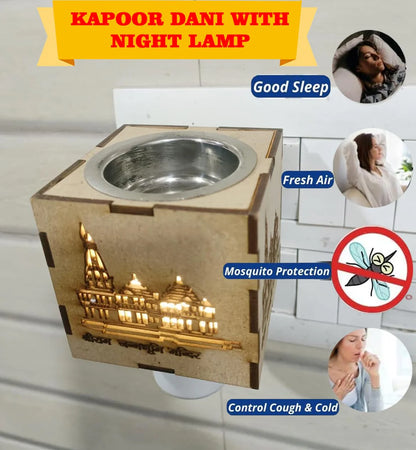 3-in-1 Ayodhya Ram Mandir Kapur Dani & Night Lamp